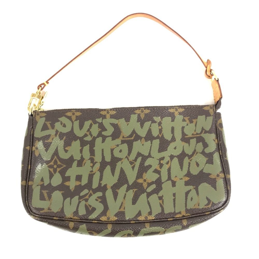 Louis Vuitton Shoulder Bag Pochette Monogram Graffiti Canvas Khaki — view 2