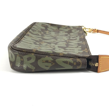 Louis Vuitton Shoulder Bag Pochette Monogram Graffiti Canvas Khaki — view 4