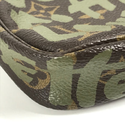 Louis Vuitton Shoulder Bag Pochette Monogram Graffiti Canvas Khaki — view 7