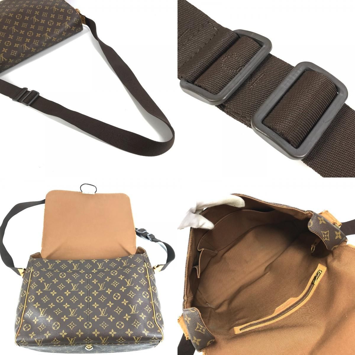 Louis Vuitton Shoulder Bag Aves Monogram Canvas Brown — view 8
