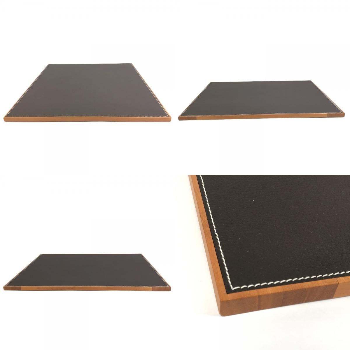 Hermes Case Large Matte Tray Leather Wood Brown — view 8