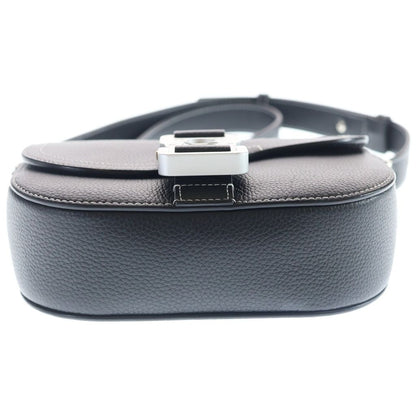 Dior Saddle Messenger Mini Shoulder Bag Black Leather Silver — view 4
