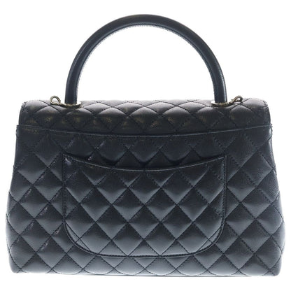 Chanel Coco Handle 29 2-Way Shoulder Bag Black Caviar Leather Gold — view 2
