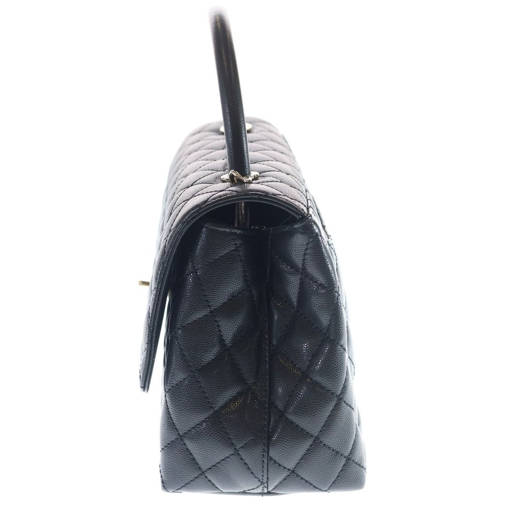 Chanel Coco Handle 29 2-Way Shoulder Bag Black Caviar Leather Gold — view 3