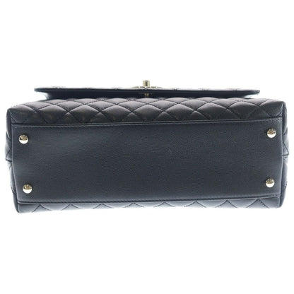 Chanel Coco Handle 29 2-Way Shoulder Bag Black Caviar Leather Gold — view 4