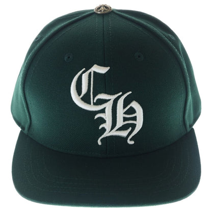 Chrome Hearts CH Hat CH Logo Embroidered Baseball Cap Green — view 4