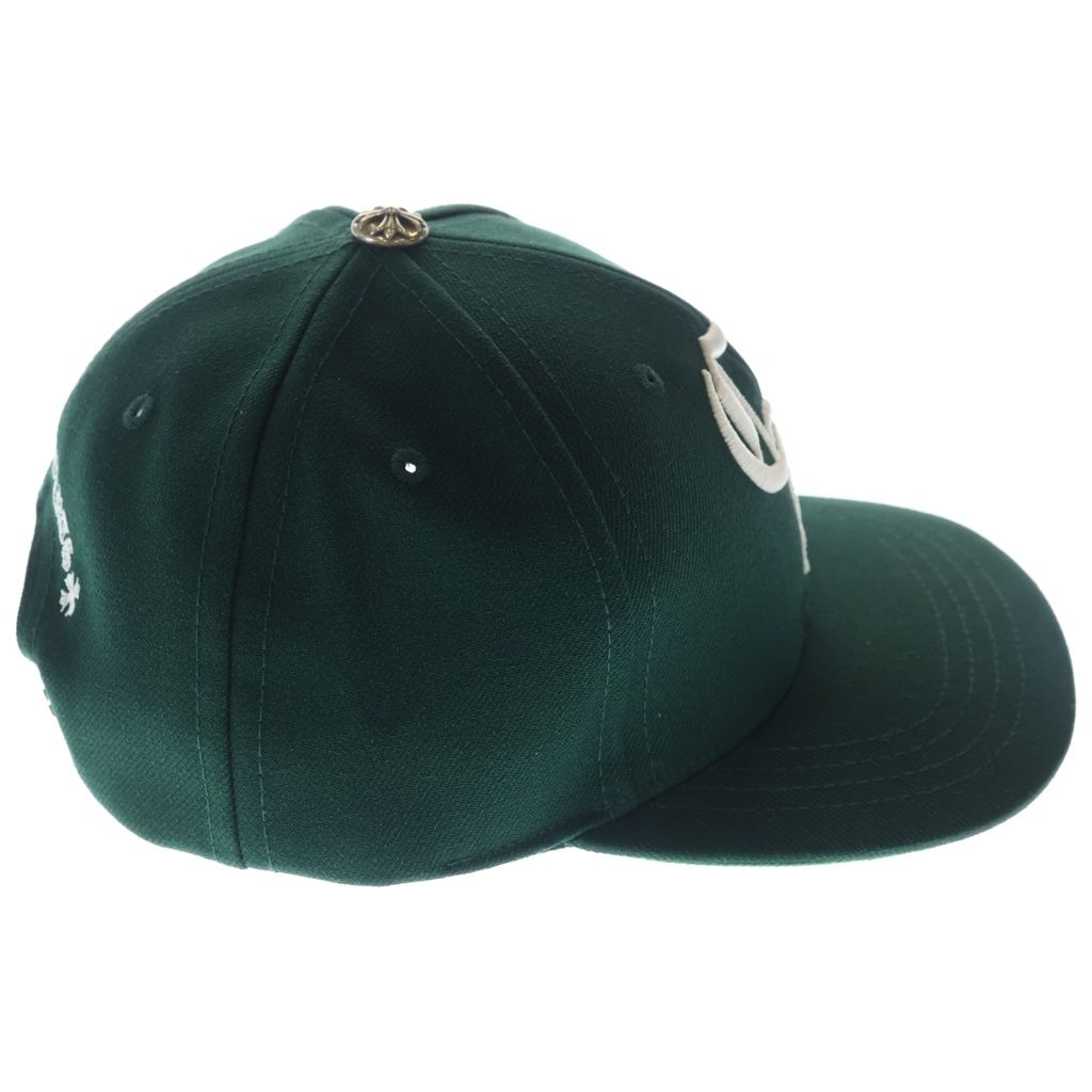 Chrome Hearts CH Hat CH Logo Embroidered Baseball Cap Green — view 3