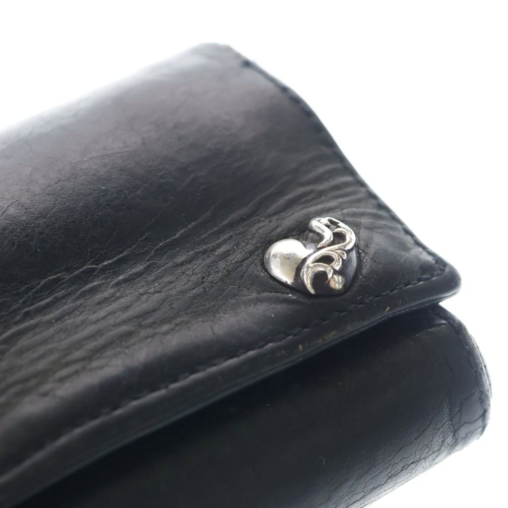 Chrome Hearts Boheart Tan Leather Wallet Black — view 4
