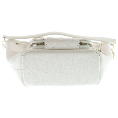Chanel Quilted 2-Way Shoulder Bag Chain White Caviar Leather Gold — view 4