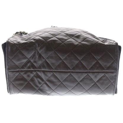 Chanel 25 Small Shoulder Bag Brown Calf Leather Silver — view 4
