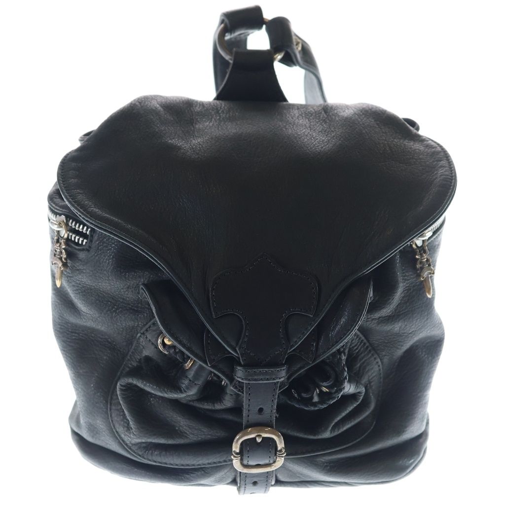Chrome Hearts Flerknee Mini Backpack Funi Daga Zip Leather Black
