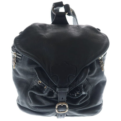 Chrome Hearts Flerknee Mini Backpack Funi Daga Zip Leather Black