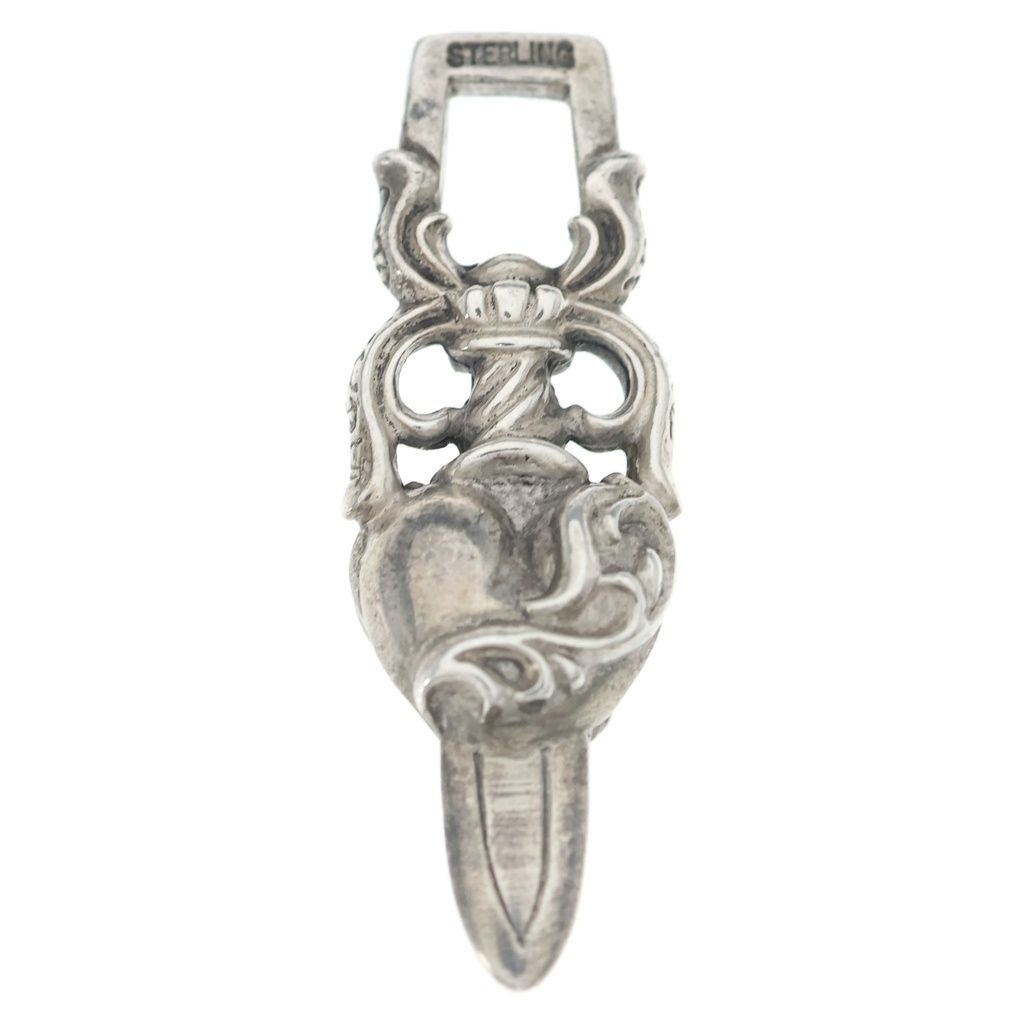 Chrome Hearts Dagger Heart Daga Pendant Top Silver — view 2