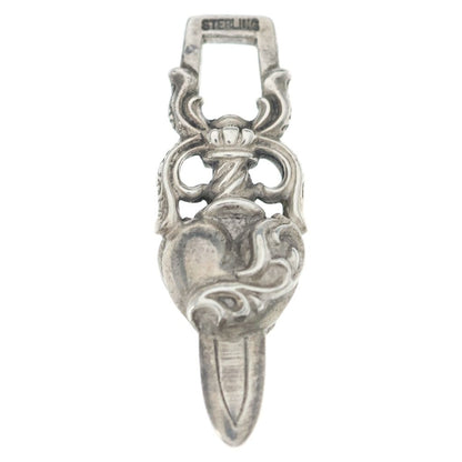 Chrome Hearts Dagger Heart Daga Pendant Top Silver — view 2