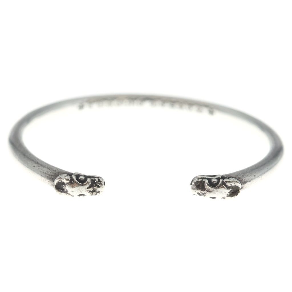 Chrome Hearts Bangle Double Dog Bracelet Silver — view 2
