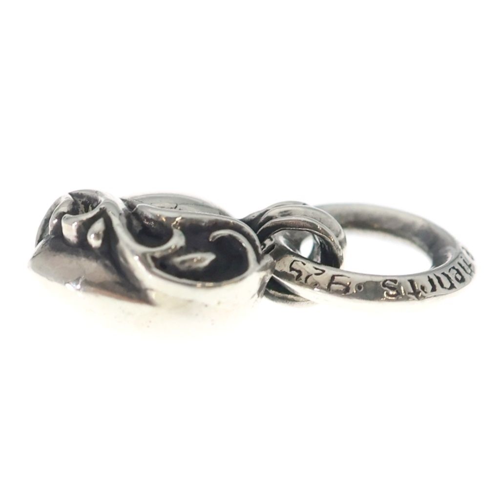 Chrome Heart Charm Pendant Top Silver — view 3