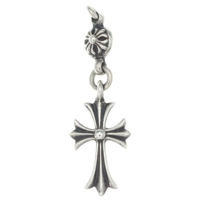 Chrome Hearts Vintage Tny CH Crs 1 Ball Tiny CH Cross Charm Pendant Top Silver — view 2