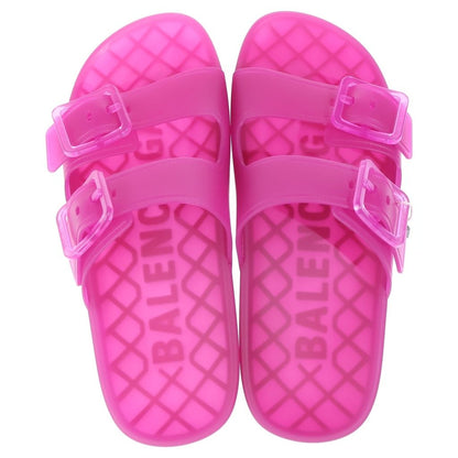 Balenciaga Mallorca Clear Belted Sandals Shoes Pink — view 4