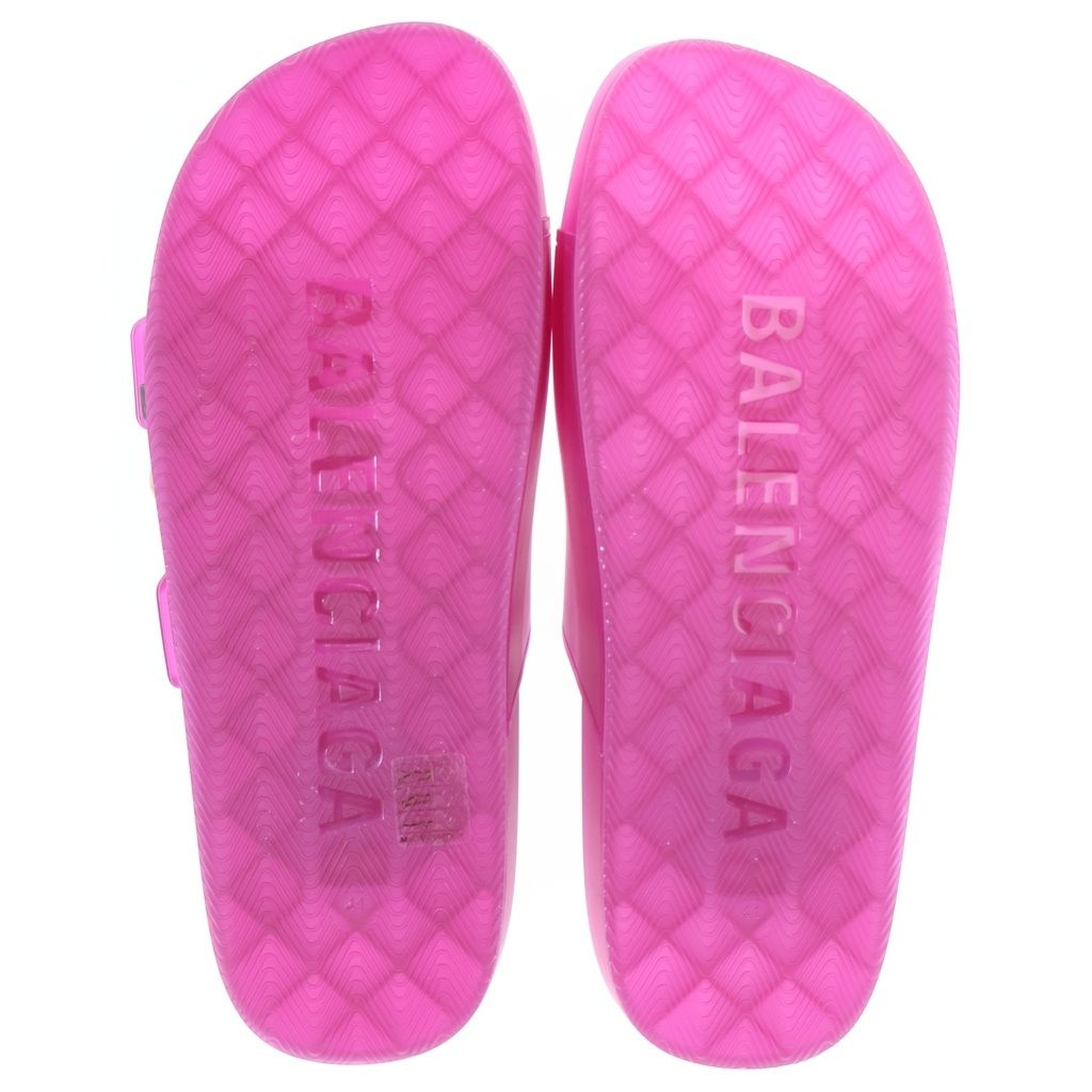 Balenciaga Mallorca Clear Belted Sandals Shoes Pink — view 5