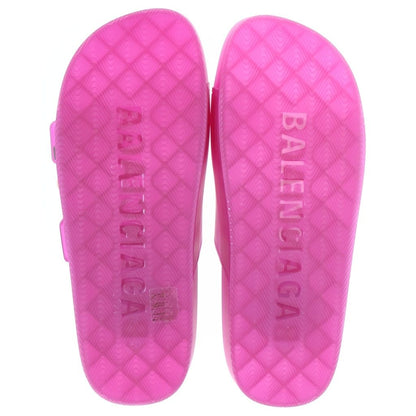 Balenciaga Mallorca Clear Belted Sandals Shoes Pink — view 5
