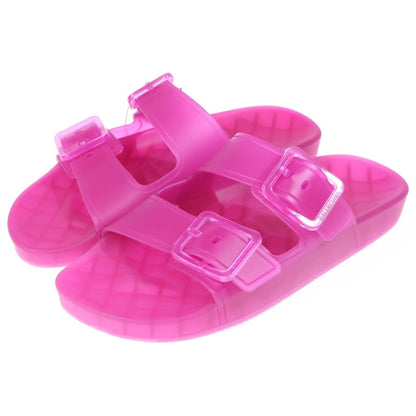 Balenciaga Mallorca Clear Belted Sandals Shoes Pink — view 2