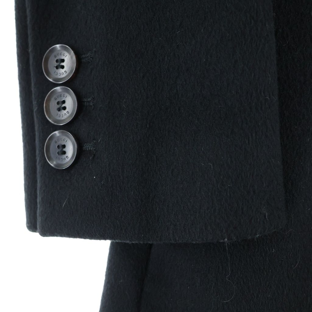 Gucci Button Wool Che Star Coat Black — view 5