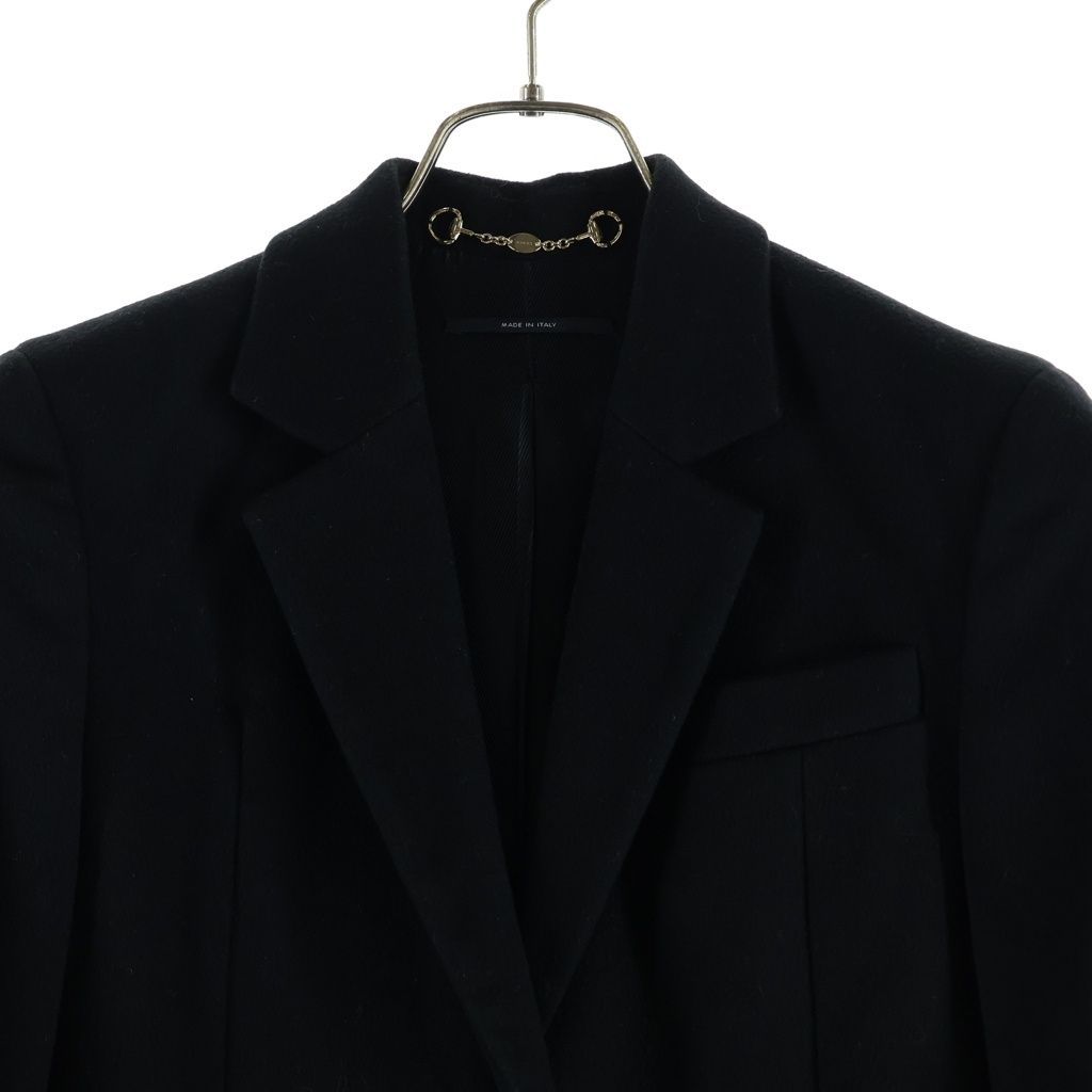 Gucci Button Wool Che Star Coat Black — view 3