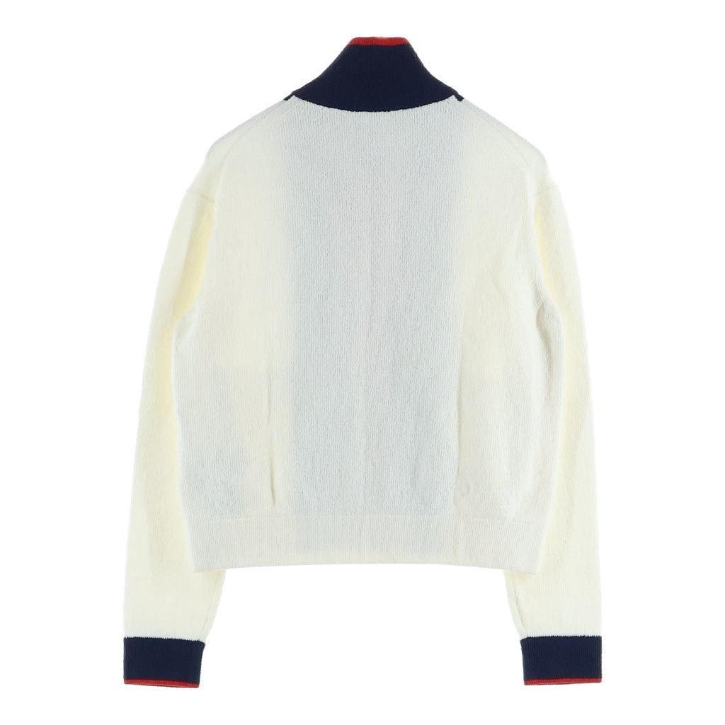 Gucci Web Knit Cardigan White Red Navy — view 2