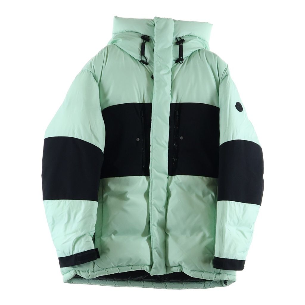 Moncler Bodri Zip Up Hooded Down Jacket Mint Green Black
