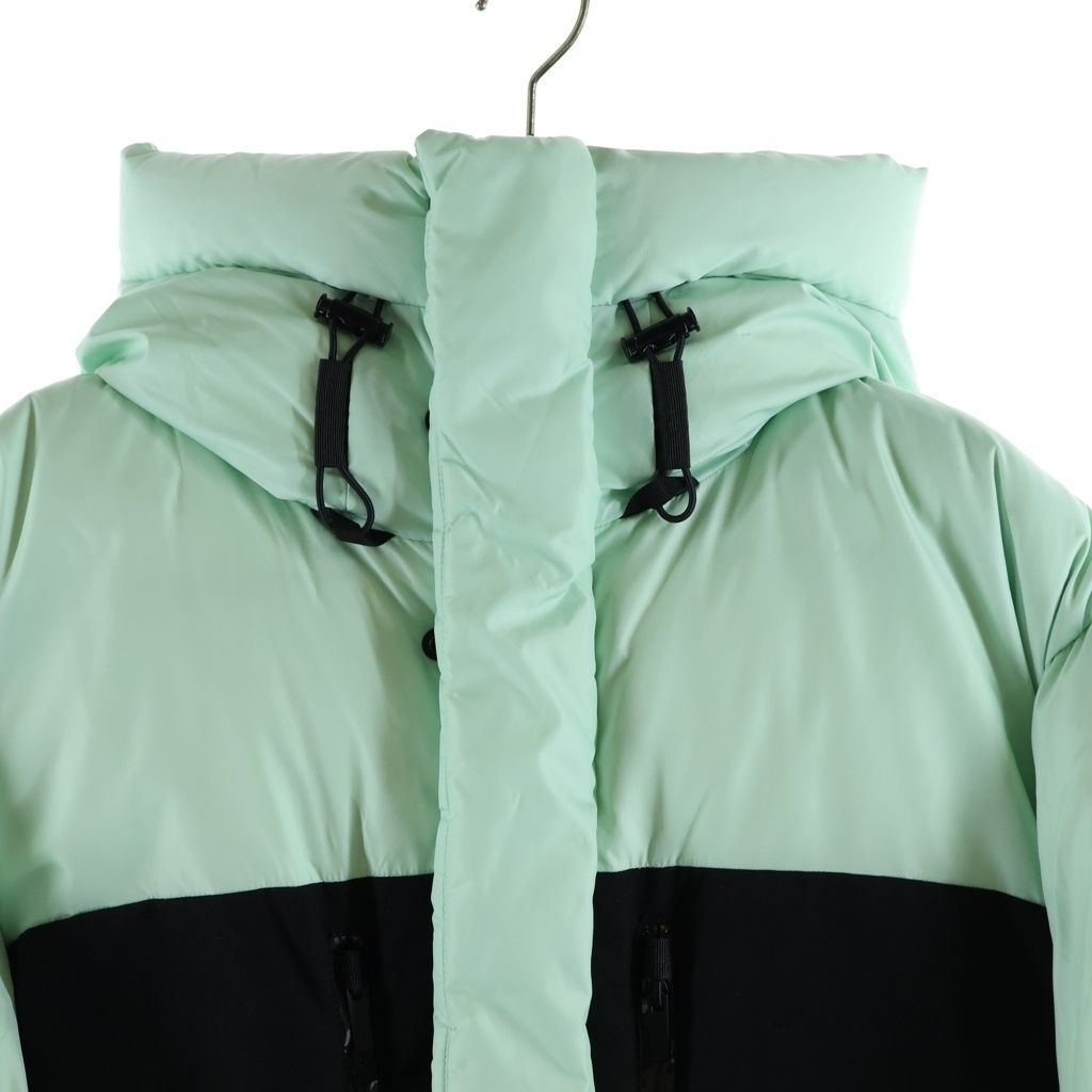 Moncler Bodri Zip Up Hooded Down Jacket Mint Green Black — view 3