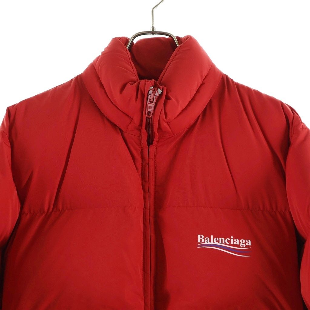 Balenciaga Campaign Logo Puffy Jacket Red — view 3