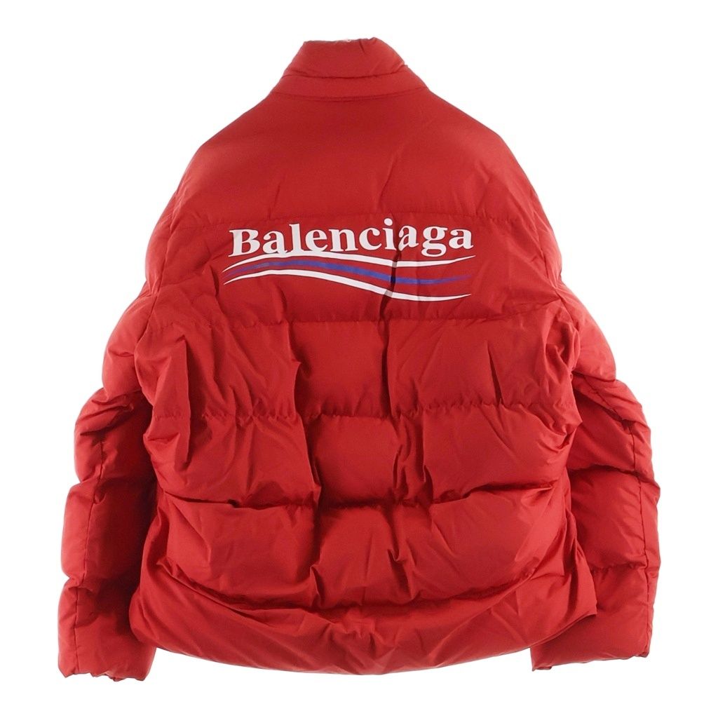 Balenciaga Campaign Logo Puffy Jacket Red — view 2