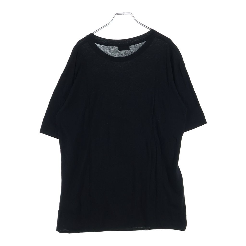 Saint Laurent Paris Logo Print Short Sleeve T-Shirt Black — view 2