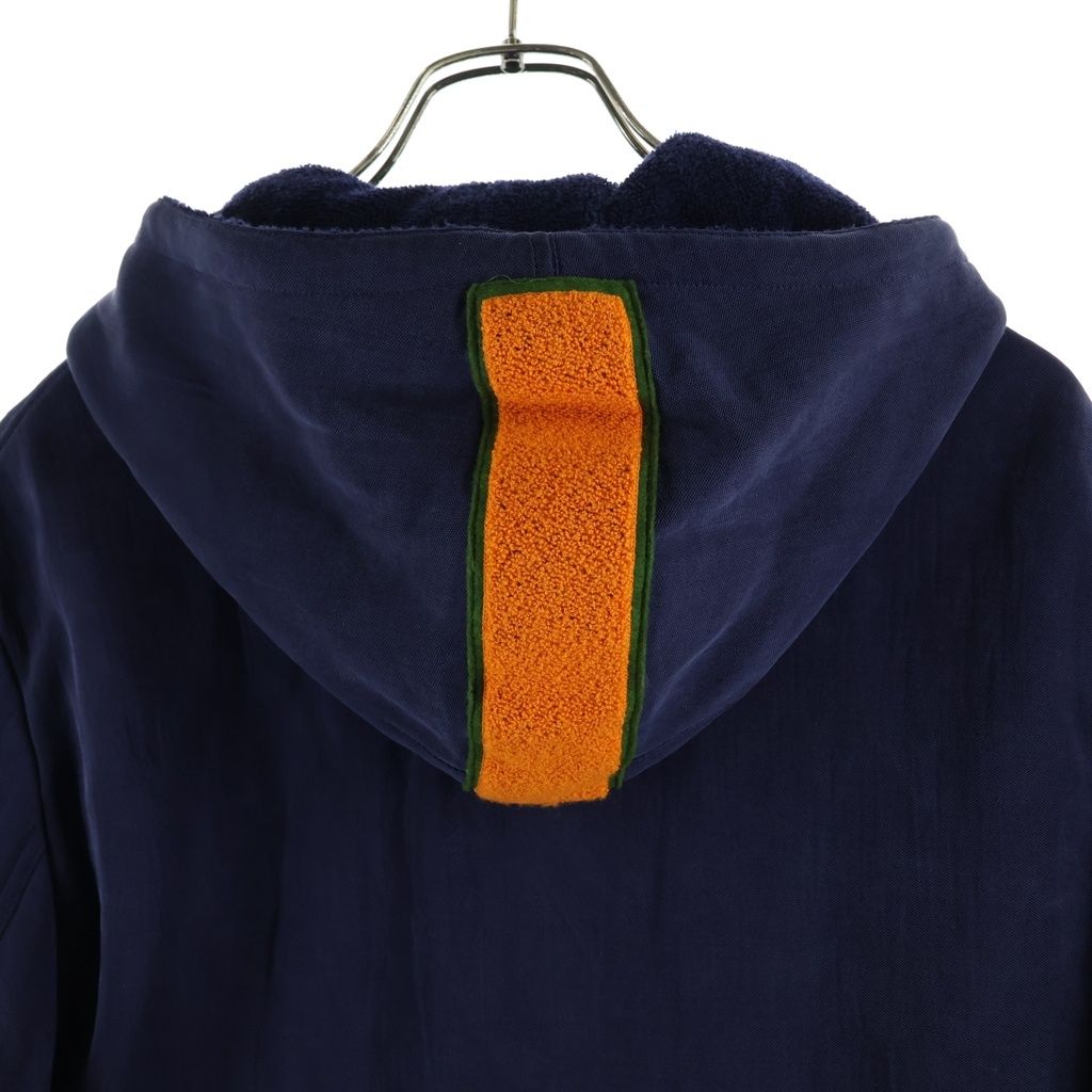 Fendi Multi Patch Hooded Jacket Coat Navy — view 4