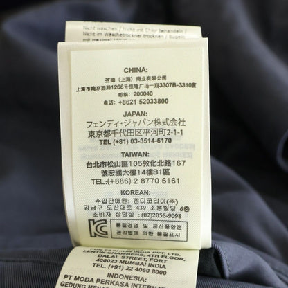 Fendi Multi Patch Hooded Jacket Coat Navy — view 8