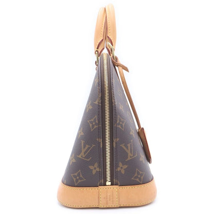 Louis Vuitton Monogram Alma PM Handbag Brown Leather Gold — view 3