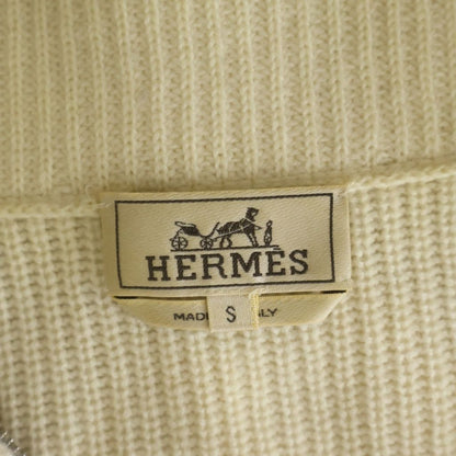 Hermes Half Zip Cashmere Knit Sweater Ivory — view 6
