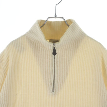 Hermes Half Zip Cashmere Knit Sweater Ivory — view 3