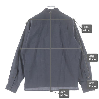 Hermes Half Zip Shirt Gray Cotton — view 9