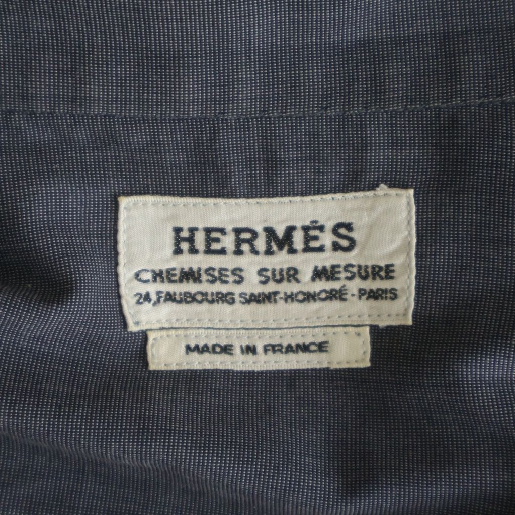 Hermes Half Zip Shirt Gray Cotton — view 7