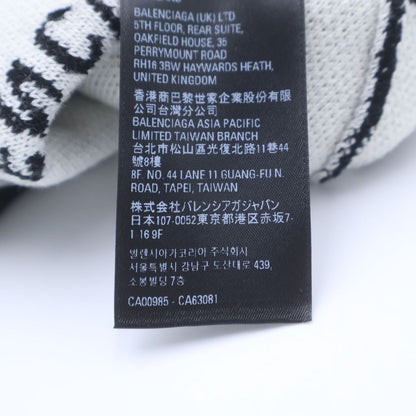 Balenciaga Over Logo Wool Knit Cap Hat Black — view 8