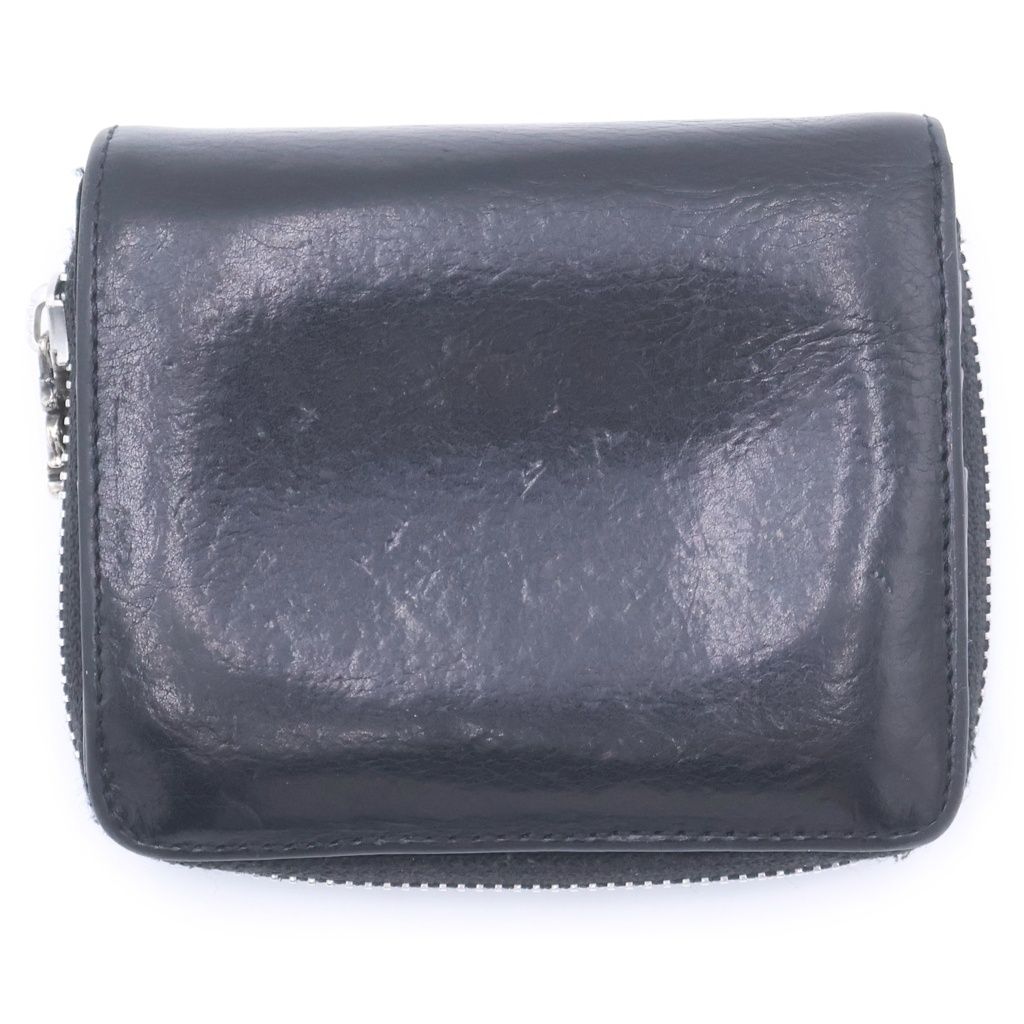 Chrome Hearts SQ Zip Bill Square Zip Leather Wallet Black — view 2