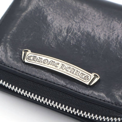 Chrome Hearts SQ Zip Bill Square Zip Leather Wallet Black — view 6