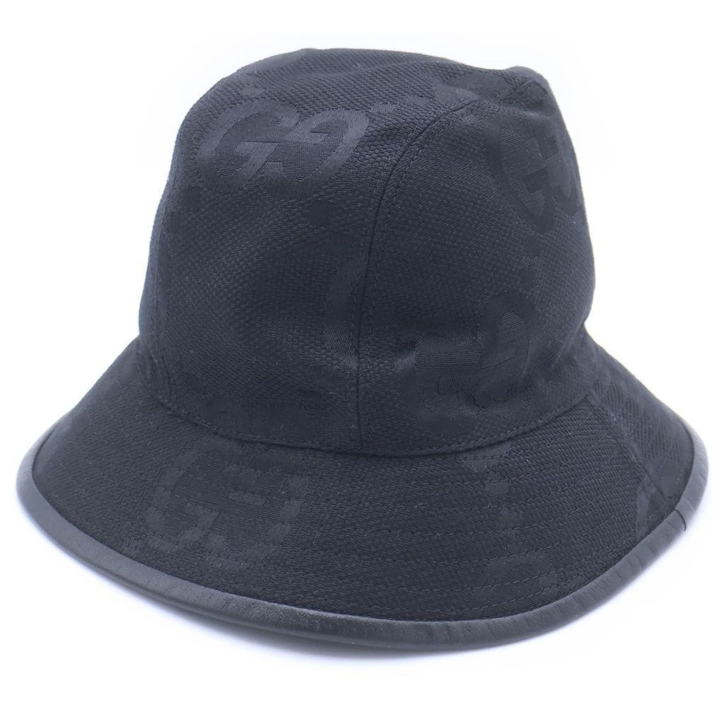 Gucci Jumbo GG Hat Bucket Hat Black
