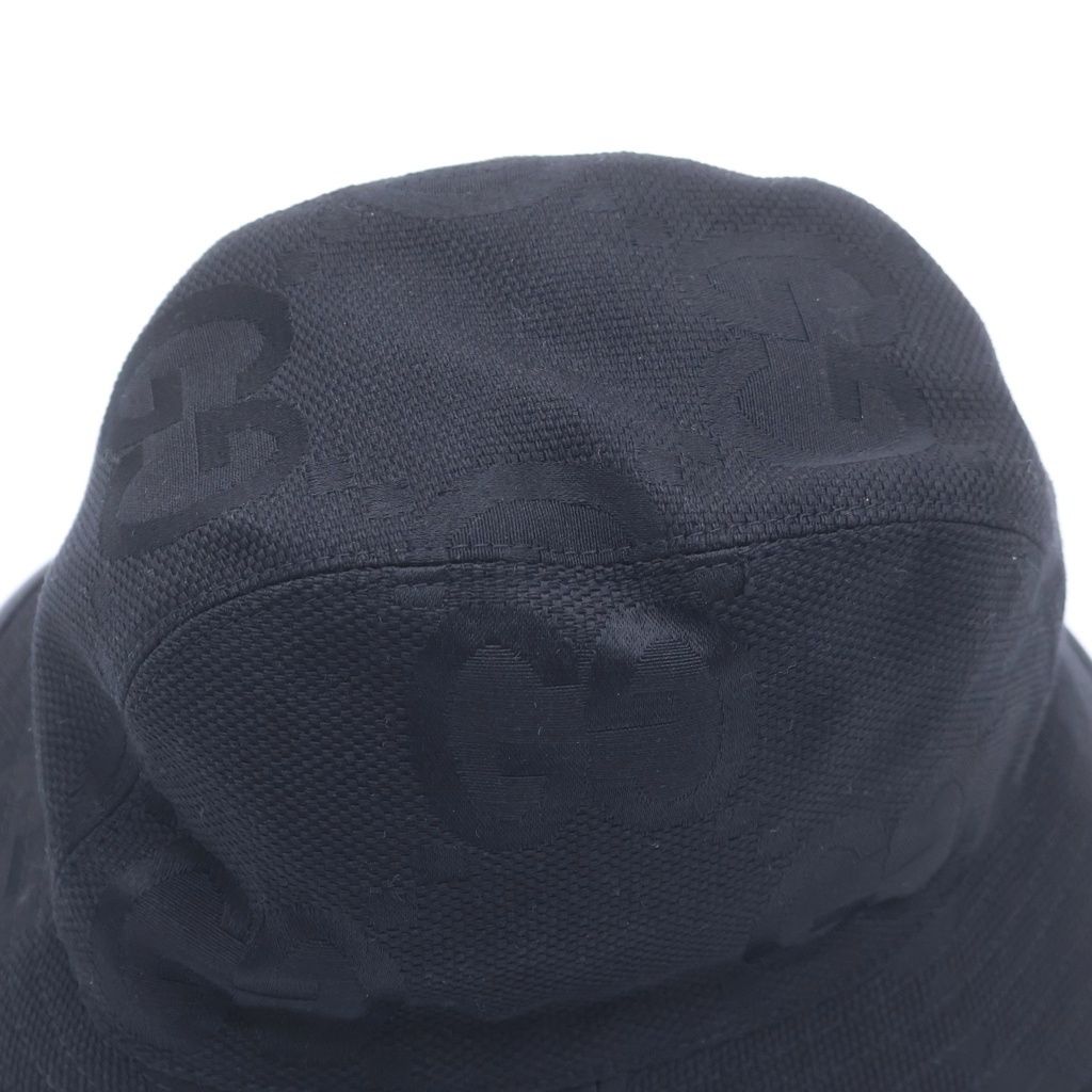 Gucci Jumbo GG Hat Bucket Hat Black — view 6