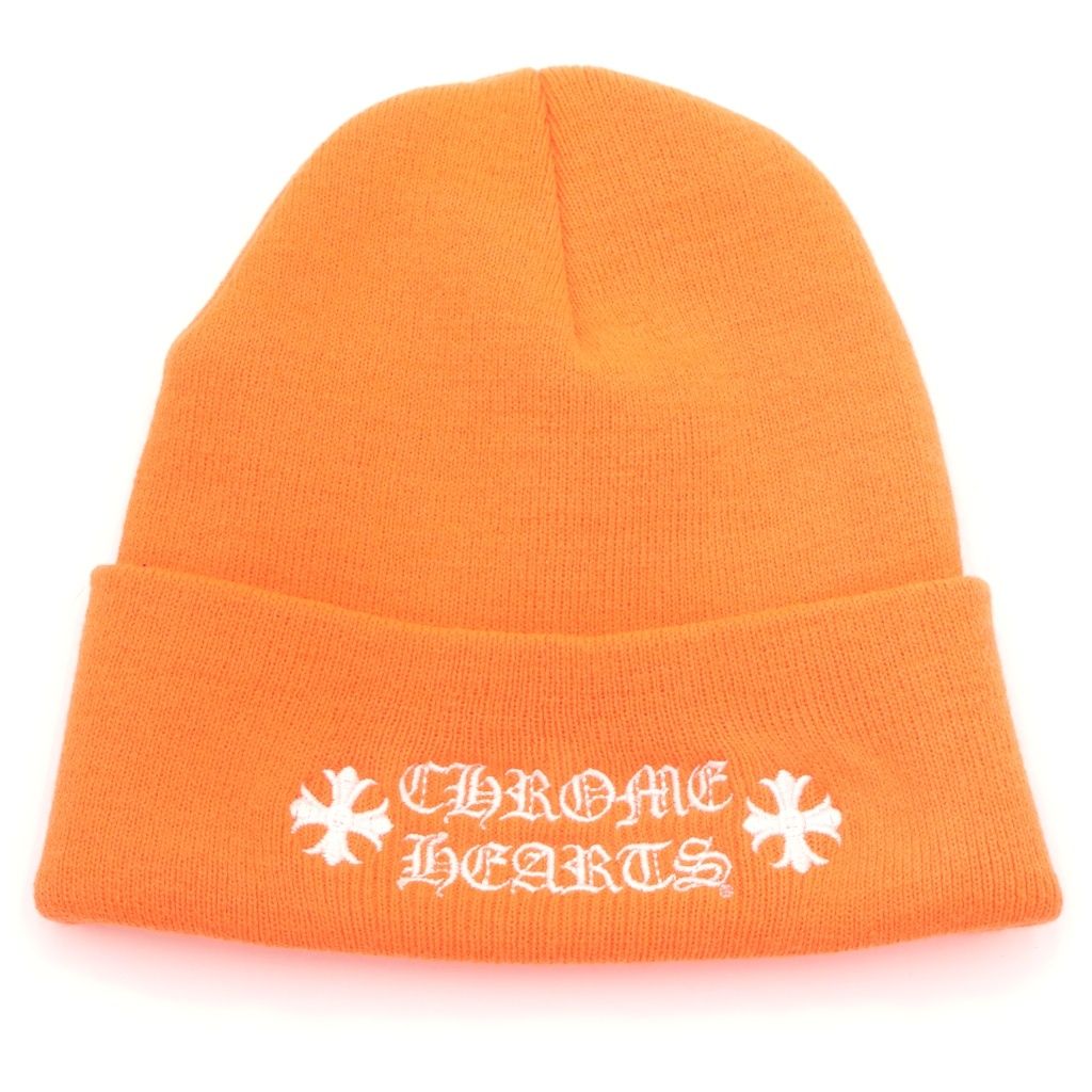 Chrome Hearts Watch Cap Logo Embroidered Beanie Orange Hat