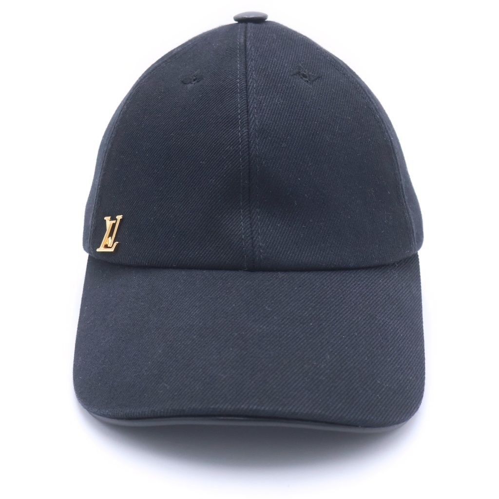 Louis Vuitton Carre LV Iconic Cotton Cap Hat Black — view 4