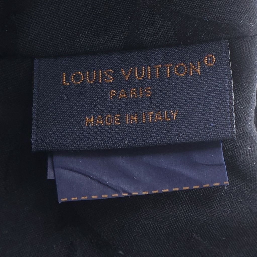 Louis Vuitton Carre LV Iconic Cotton Cap Hat Black — view 8