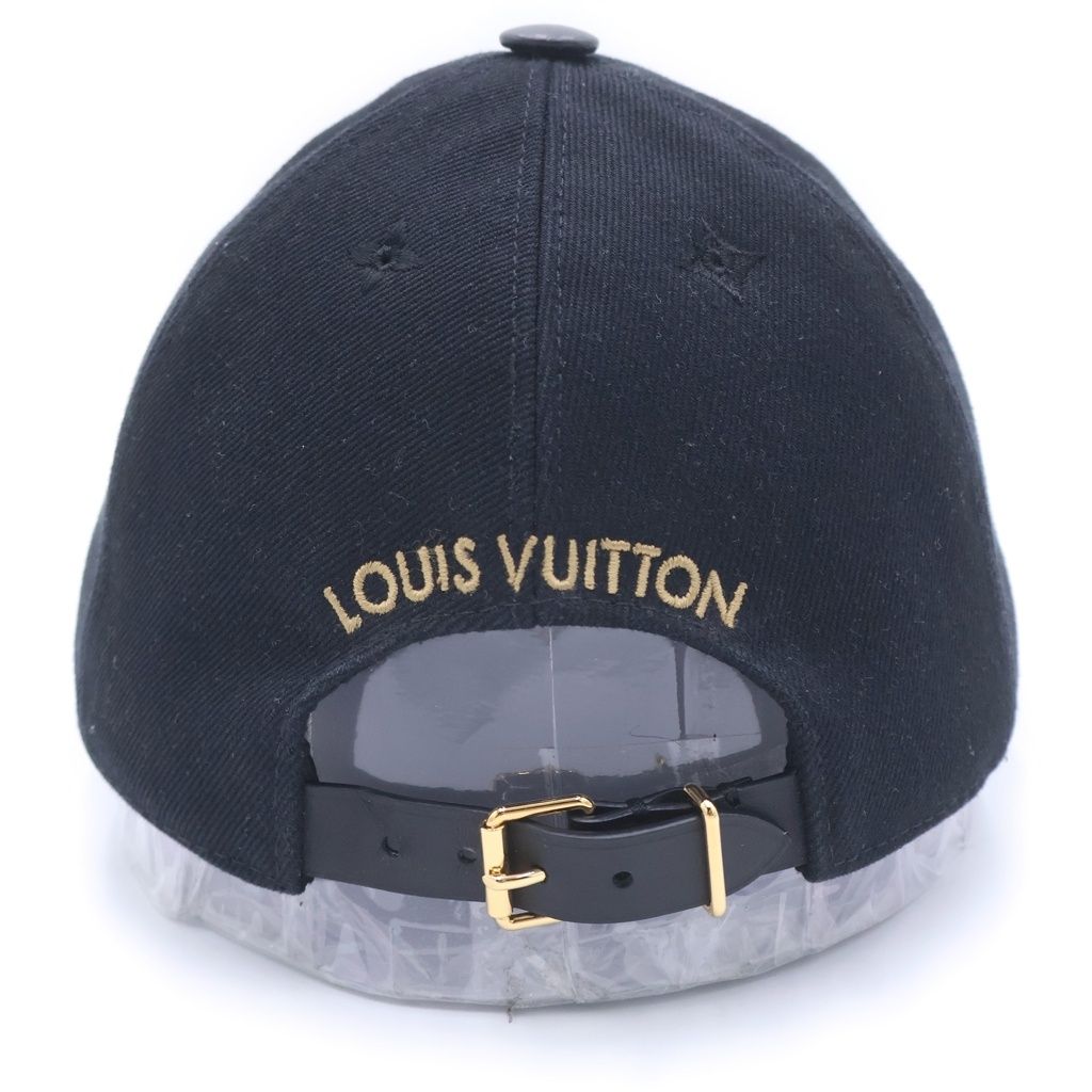 Louis Vuitton Carre LV Iconic Cotton Cap Hat Black — view 2
