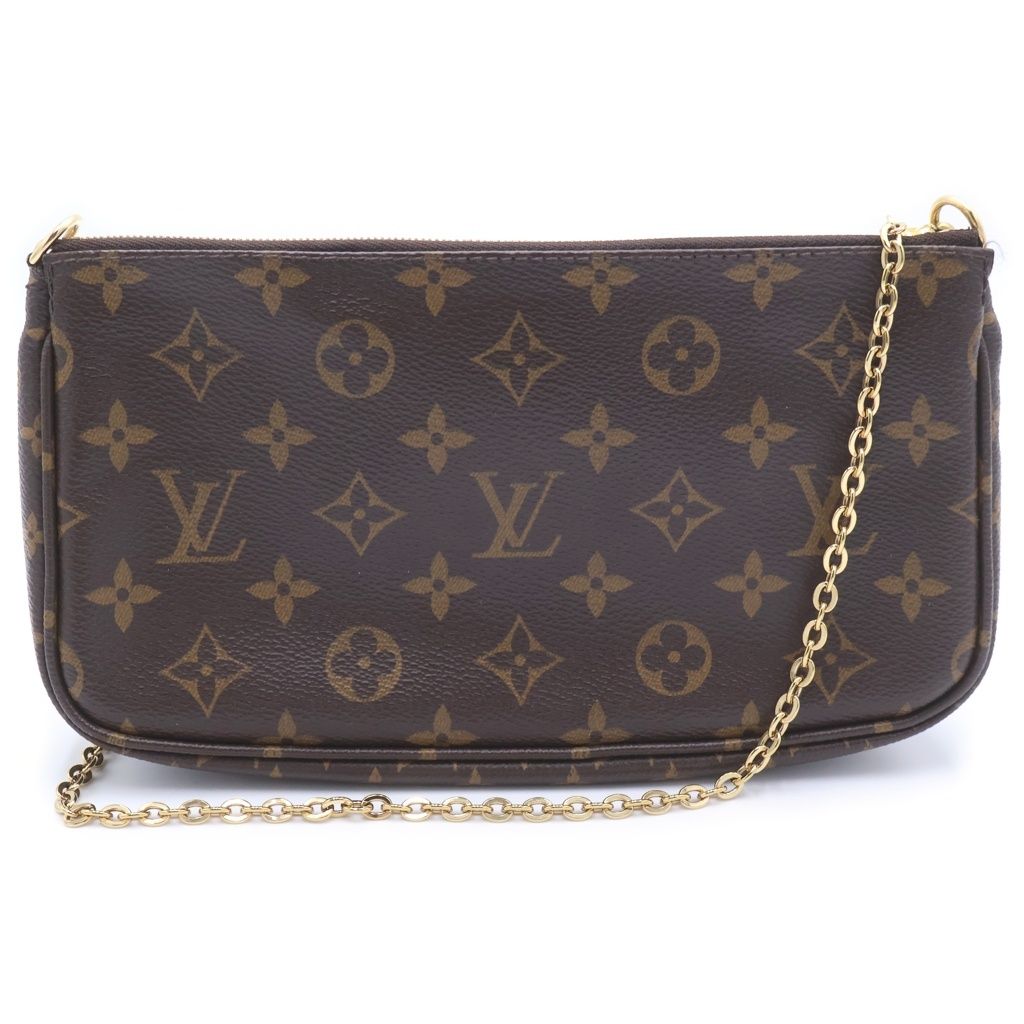 Louis Vuitton Monogram Multy Pochette Accessoire Shoulder Bag Chain Brown Pink — view 2